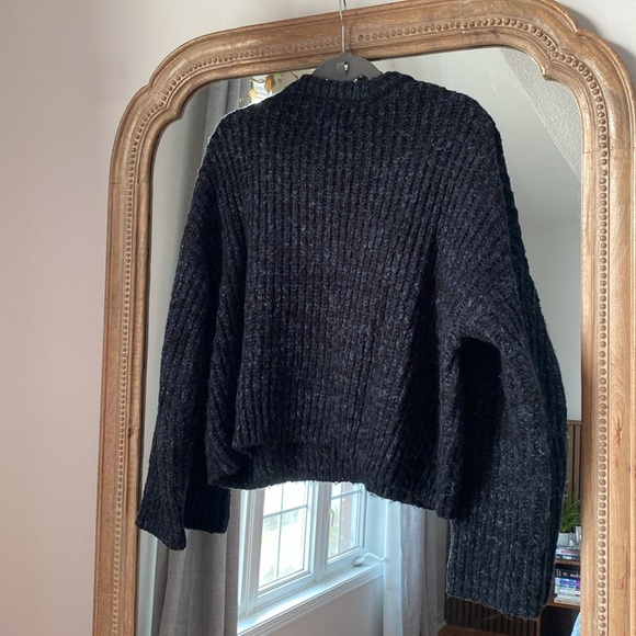 Oak and Fort cozy blue/black melange knit - size M - Picture 5 of 5
